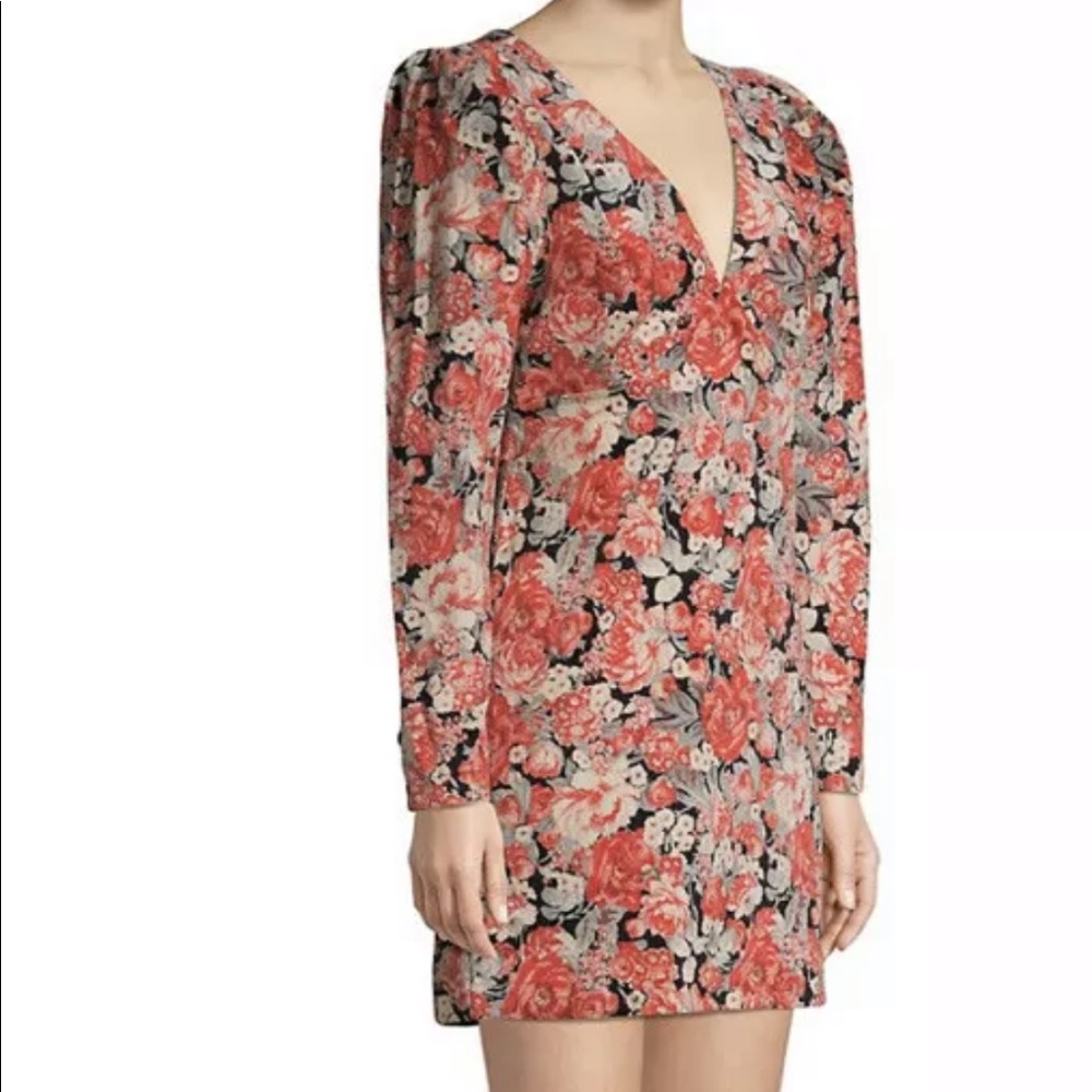 Free People Coral Floral Mini Dress - Picture 2 of 6